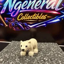 Lego Duplo Polar Bear Cub Animal Figure White Arctic Zoo 434J4 98223