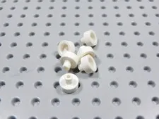 LEGO Lot of 6 White Round 1x1 Plates w/ Pin BB