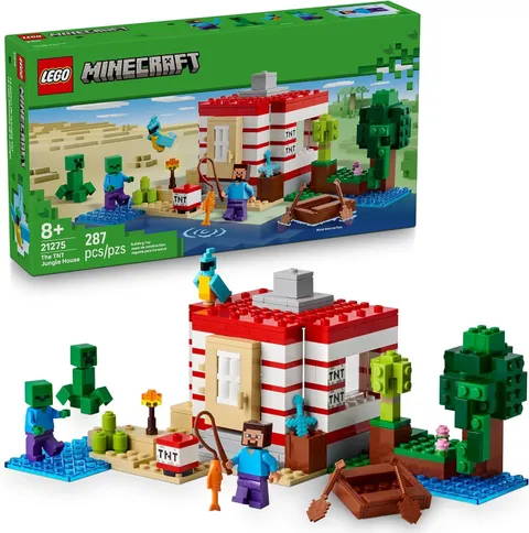 LEGO Minecraft The TNT Jungle House Building Toy 21275✅US Stock