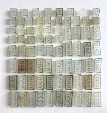LEGO Bulk Lot of 74 Satin Translucent Clear 2x4, 2x2, 2x3 Building Brick Pieces