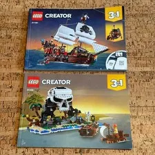 LEGO Creator 31109 Manual Books 1 & 2 Pirate Ship Skull 2020 - INSTRUCTIONS ONLY