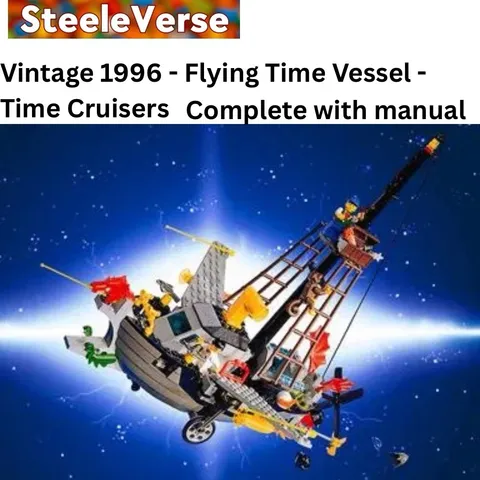 LEGO Vintage 6493 Flying Time Vessel Complete w/ Manual Time Cruisers 1996