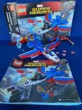 LEGO Marvel Super Heroes Captain America Jet Pursuit 76076-Complete w/Box&Manual