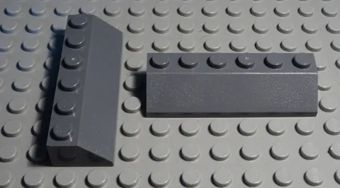 Lego Brick Slant 2x6 Positive New Dark Gray 2 Pieces