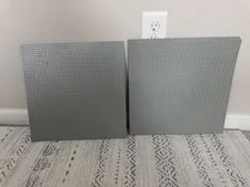 2 Lego Base Plates 4186 48x48 Stud Base Plate Light Grey