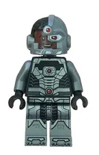 Lego Cyborg 76028 71210 Black Gloves, Smiling Super Heroes Minifigure