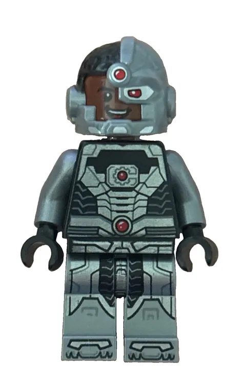 Lego Cyborg 76028 71210 Black Gloves, Smiling Super Heroes Minifigure