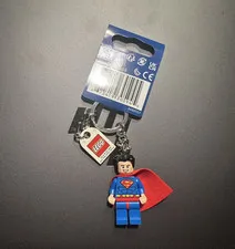LEGO DC Superman Minifigure Keychain Plastic/Metal Age 6+ Key Chain