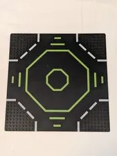 LEGO 32x32 Baseplate Black with Green Landing Pad Pattern for Space 6988 6710