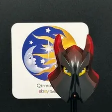 LEGO Brand KNIGHTS KINGDOM Large Figure Visor PART ~x1554~ BLACK DARK RED x1
