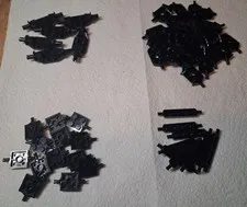 N-1 Lego Lot 52 Modified Wheel Holders Black 4600 2926 6157