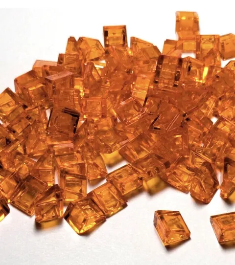 LEGO Trans-Light Orange Slope 30 1x1x2/3 (54200) - 100 New Pieces - New