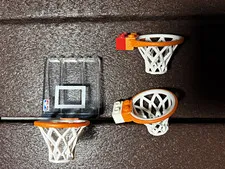 LEGO Sports NBA Basketball Hoop & clear Backboard Lot 3 Orange Hoops with Nets 