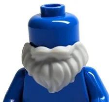 Lego - Minifigure Hair - Short, Grey Beard