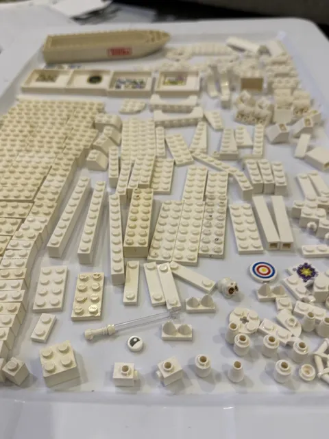 LEGO white Tonka boat pieces parts blocks elements lot