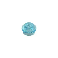 LEGO 50x Trans-Light Blue 1 x 1 Plate Stud inv.615