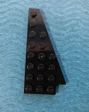 LEGO PART 3934 WEDGE PLATE RIGHT WING 8X4 (BLACK)