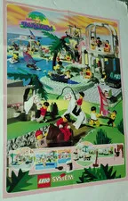 POSTER ONLY Lego System 1992 Paradisa Fold Out Wall Poster Vintage 23.5" x 16.5"