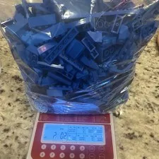 2 Lbs LEGO Blue Bulk Lot Bricks Plates Pieces Parts  Sorted Clean and Sanitized