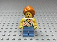 LEGO Minifigure Plane Passenger Female White Halter Top Choker cty1681 60367