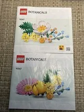 LEGO Sunny Bouquet Botanical Collection 10347 Instructions Manual Book Set Of 2
