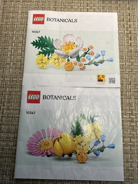 LEGO Sunny Bouquet Botanical Collection 10347 Instructions Manual Book Set Of 2