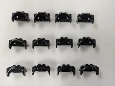 LEGO Parts (x12) - Black Vehicle, Mudguard 4 x 2 1/2 x 2 - # 35789
