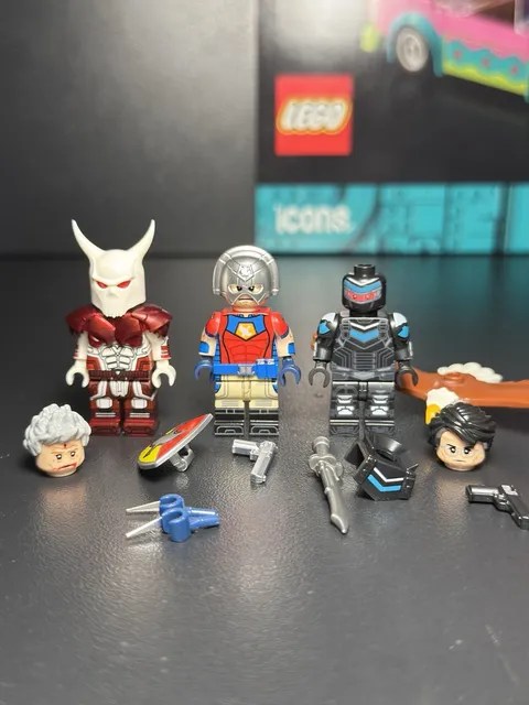 Lego DC Super Hero's Peacemaker, Vigilante, and White Dragon Custom Minifigures