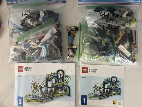 Lego City Robot World roller coaster set 60421 Used/Complete