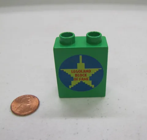 Lego Duplo Block Legoland California Block of Fame Green Specialty Block 2004