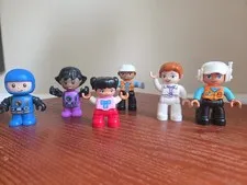 Duplo Figures, Mixed Lot of 6, Figure Pieces Minifigures