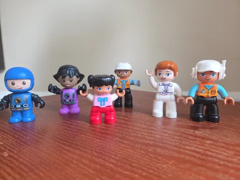 Duplo Figures, Mixed Lot of 6, Figure Pieces Minifigures