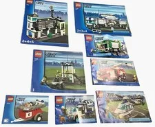 8 Lego City #7743 #744 #741 #7239 #4432 #7285 #7239 Instructional Manual Only
