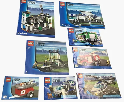8 Lego City #7743 #744 #741 #7239 #4432 #7285 #7239 Instructional Manual Only