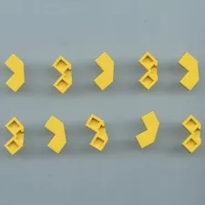 LEGO x 10 Yellow Tile, Modified Facet 2 x 2 27263