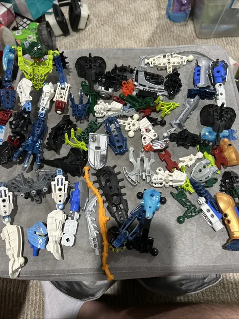 LEGO Bionicle Bulk Parts Lot - Masks, Weapons, Armor, Figures Mixed Multicolor