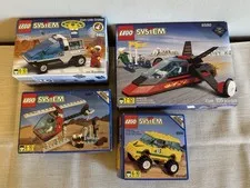 LEGO System Lot 4 Sets 6550 6580 6453 6487 Complete with Box Vintage 1990s