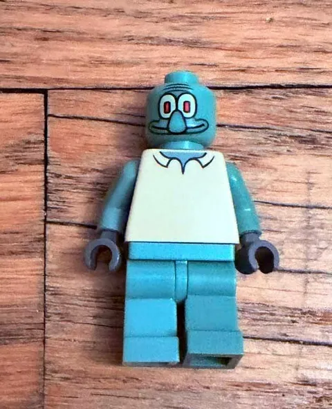 Lego Squidward Minifigure SpongeBob SquarePants Vintage Cartoon