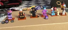 LEGO Minifigures Assorted Minifigure Lot w/ Accessories & Display Stands
