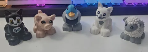 LEGO Duplo Animal Figures Lot (5 Pieces) Cat Pig Sheep Duck Figure