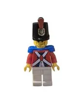 LEGO Pirates -  Imperial Soldier II Minifigure - pi104 6239 - Shako Hat Printed