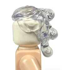 Official LEGO Star Wars Monochrome Trans Clear Rey Minifig Hair Unreleased Proto