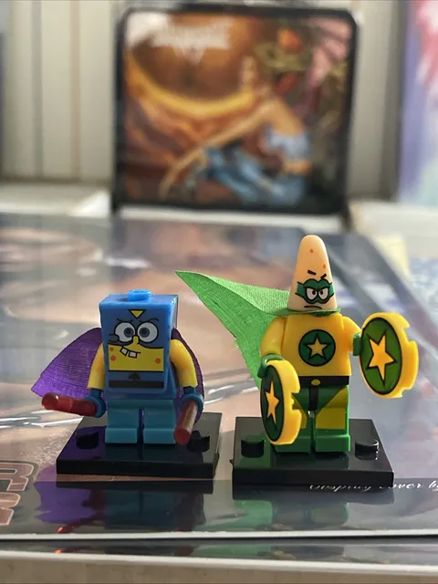 SPONGEBOB SQUAREPANTS SUPERHERO PATRICK ELASTIC WAISTBAND LEGO MINIFIG FIGURE