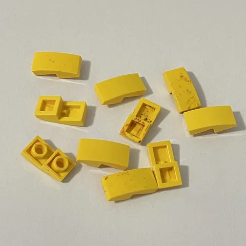 Lego 24201 11477 Yellow Replacement Add-on Pieces Parts Lot of 10