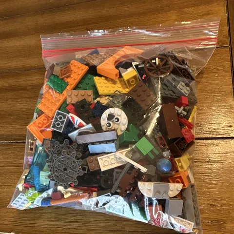 2lbs - LEGO Bulk Lot Mixed Bricks Plates Pieces Parts Multicolor in Zip Bag