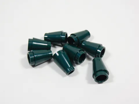 LEGO Lot of 8 Dark Green Round 1x1 Cones Bricks S6