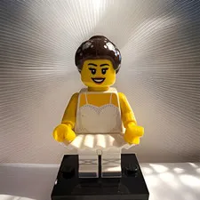 LEGO minifig, series 15-Ballerina Minifigure w/ White Tutu Outfit