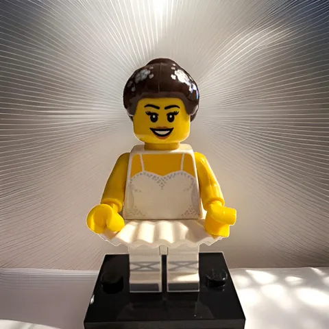 LEGO minifig, series 15-Ballerina Minifigure w/ White Tutu Outfit