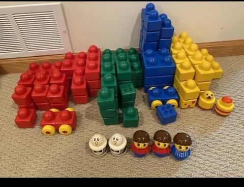 Vintage LEGO Duplo Primo Lot Toddler Baby Blocks Boy People