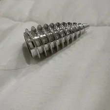 1x Lego Drill Tip Drill Chrome Silver Spiral Screw 4970 4940 71612cx1